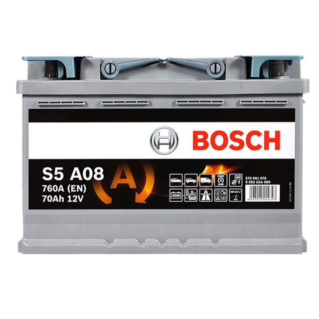 BOSCH  70Ah 760A 12V R+ AGM (175x190x278)