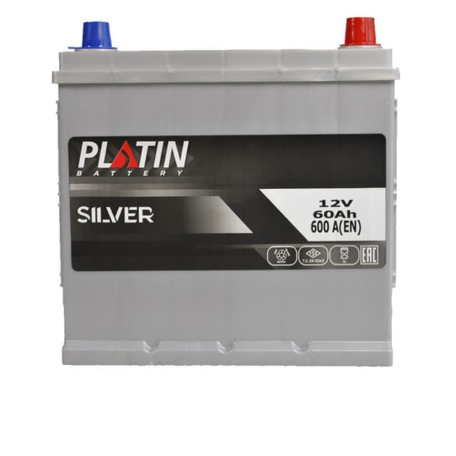 PLATIN Silver 60Ah 600A 12V R+ азия (173x222x230)