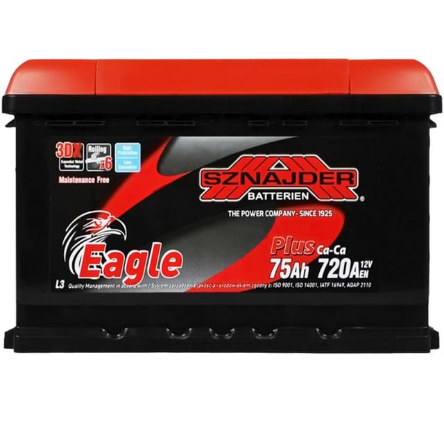 SZNAJDER Plus Calcium 75Ah 720A 12V R+ (175x190x278)
