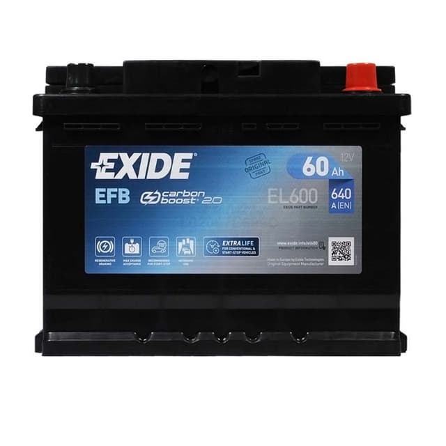 Exide Start-Stop EFB 60Ah 640A 12V R+ (175x190x242)