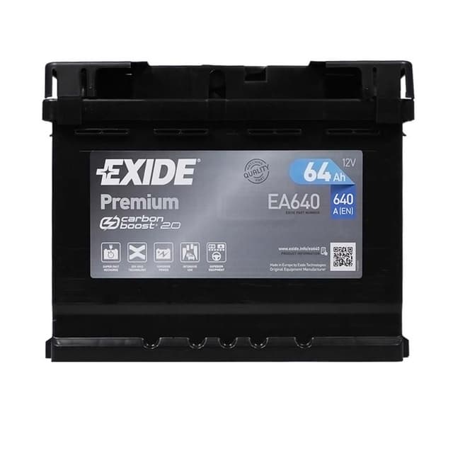 Exide Premium 64Ah 640A 12V R+ (175x190x242)