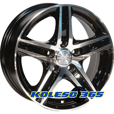 Zorat Wheels 610 6.5x15 5x98 ET30 DIA58.1 Black polished (Черный с полированной лицевой частью)
